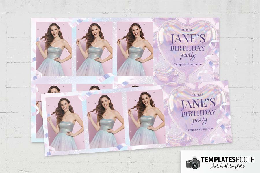 Birthday Party Photo Booth Template Preview