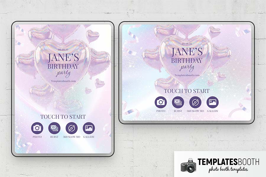 Birthday Party Photo Booth Template Preview