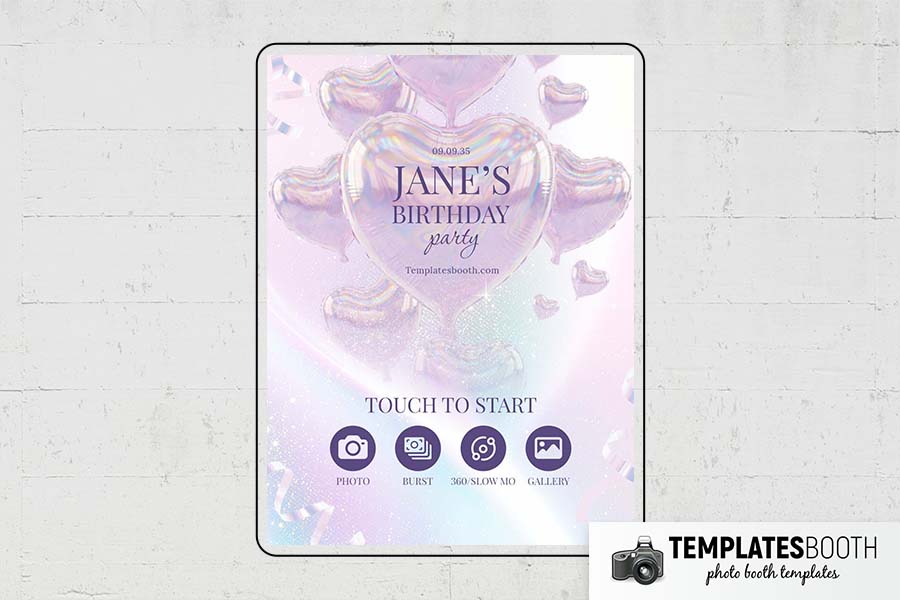 Birthday Party Photo Booth Template Preview
