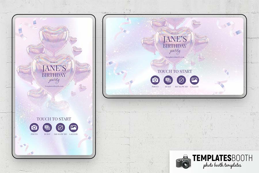 Birthday Party Photo Booth Template Preview