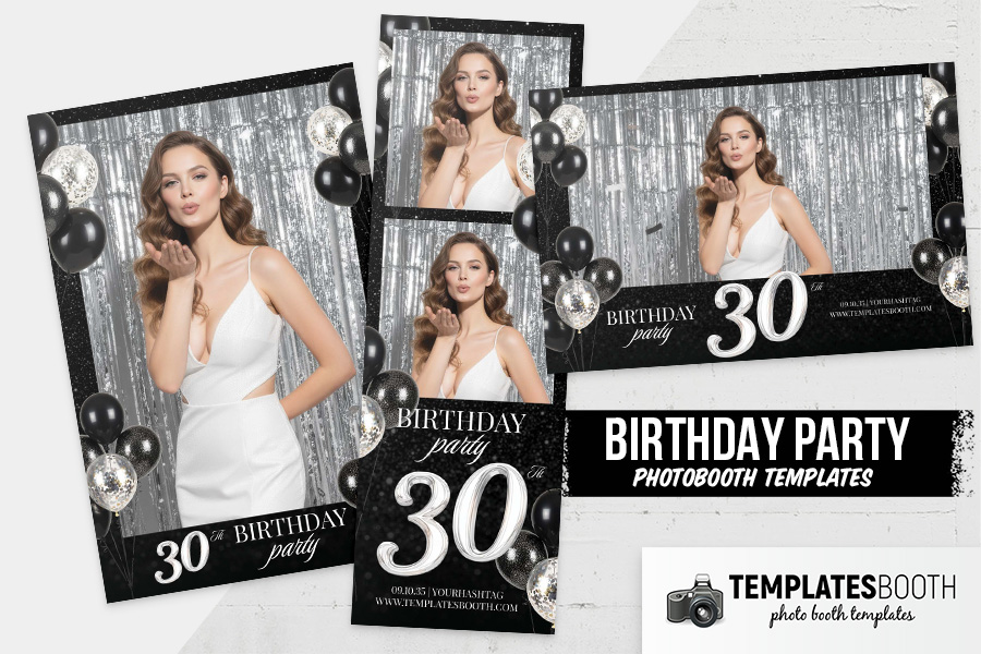 Birthday Party Photo Booth Template Preview