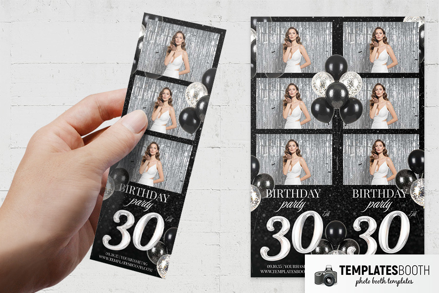 Birthday Party Photo Booth Template Preview