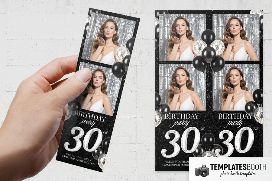 Birthday Party Photo Booth Template Preview