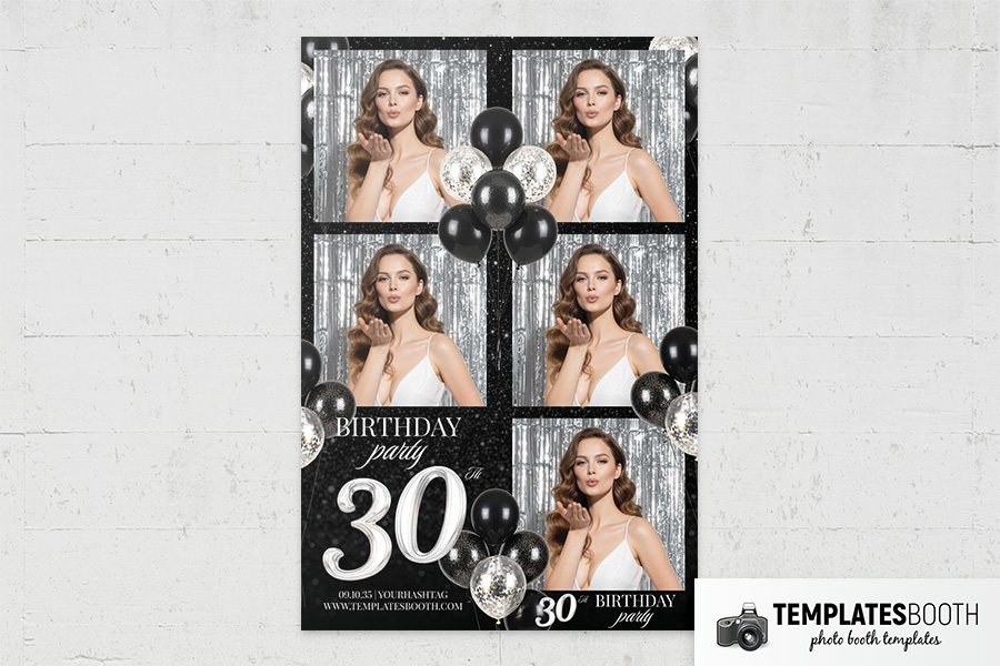 Birthday Party Photo Booth Template Preview