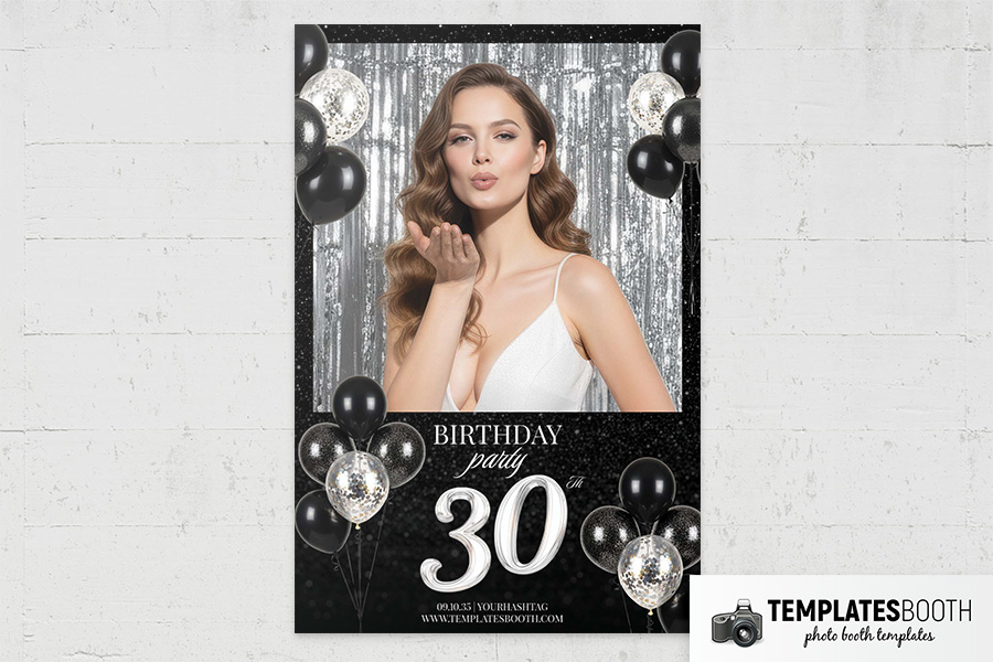 Birthday Party Photo Booth Template Preview