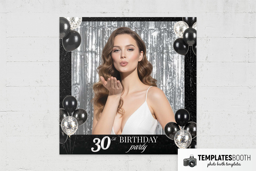 Birthday Party Photo Booth Template Preview