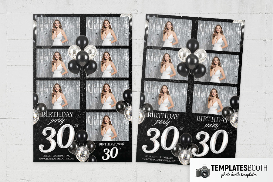 Birthday Party Photo Booth Template Preview
