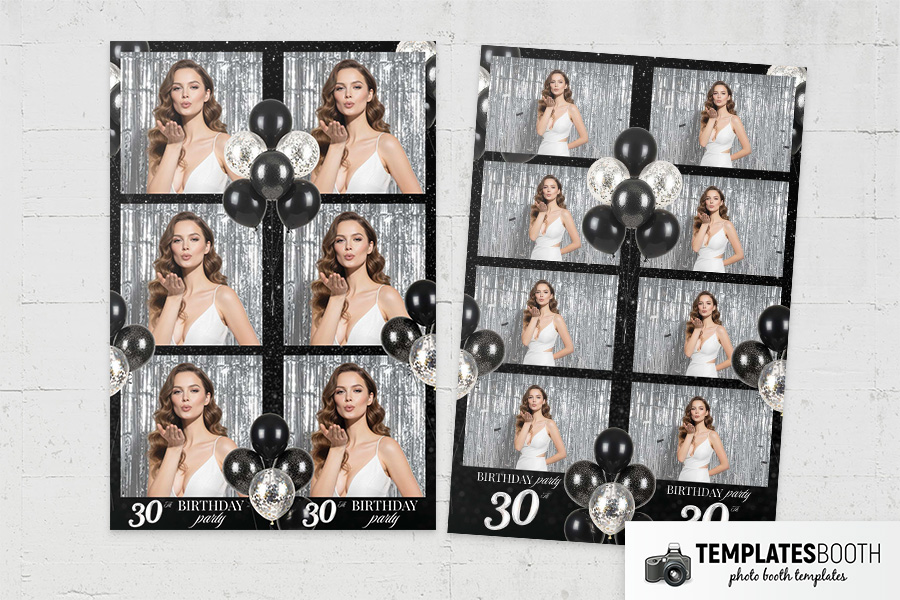 Birthday Party Photo Booth Template Preview