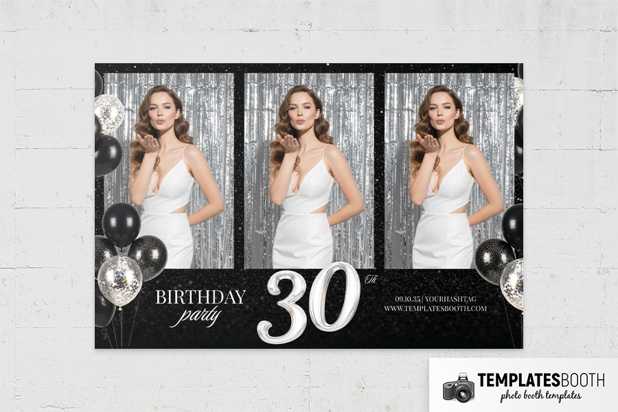 Birthday Party Photo Booth Template Preview