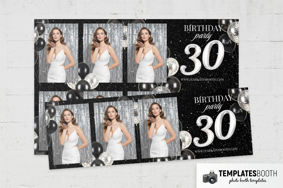 Birthday Party Photo Booth Template Preview