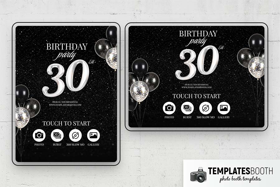 Birthday Party Photo Booth Template Preview