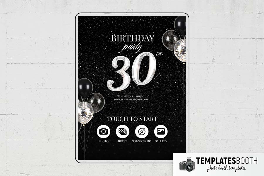Birthday Party Photo Booth Template Preview