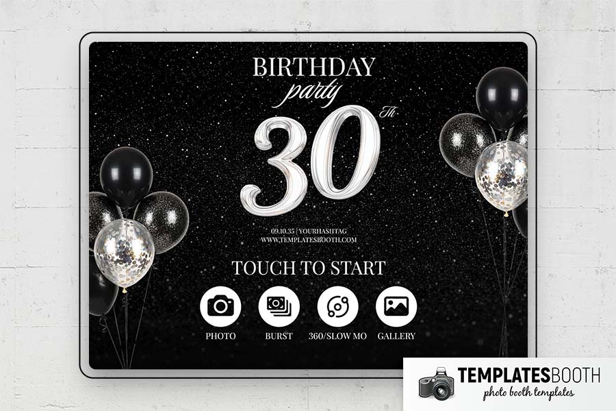 Birthday Party Photo Booth Template Preview