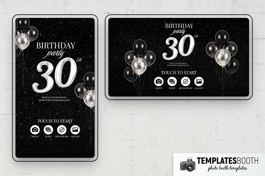 Birthday Party Photo Booth Template Preview