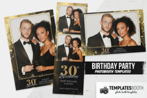 Black Gold Party Photo Booth Template