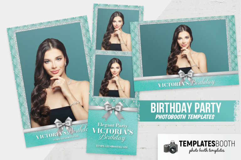 Elegant Birthday Party Photo Booth Template
