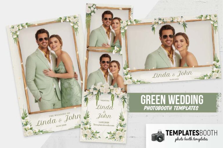 Green Wedding Photo Booth Template
