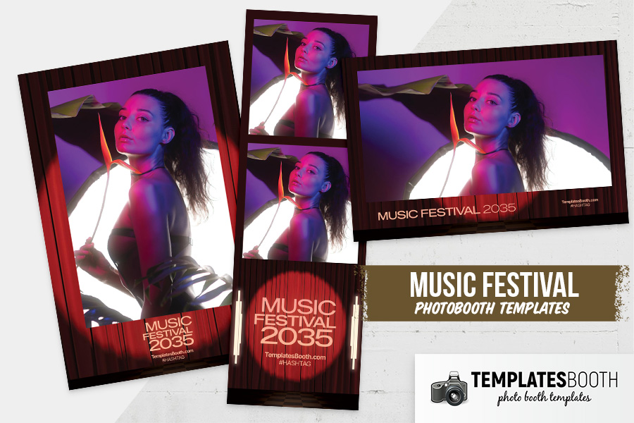 Music Festival Photo Booth Template Preview