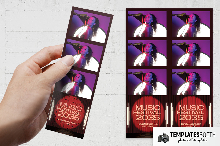 Music Festival Photo Booth Template Preview