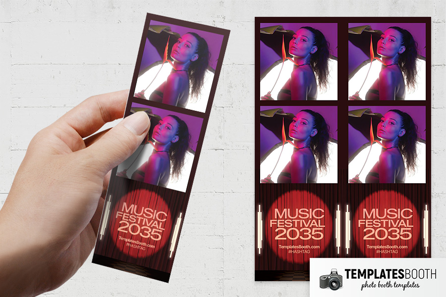 Music Festival Photo Booth Template Preview