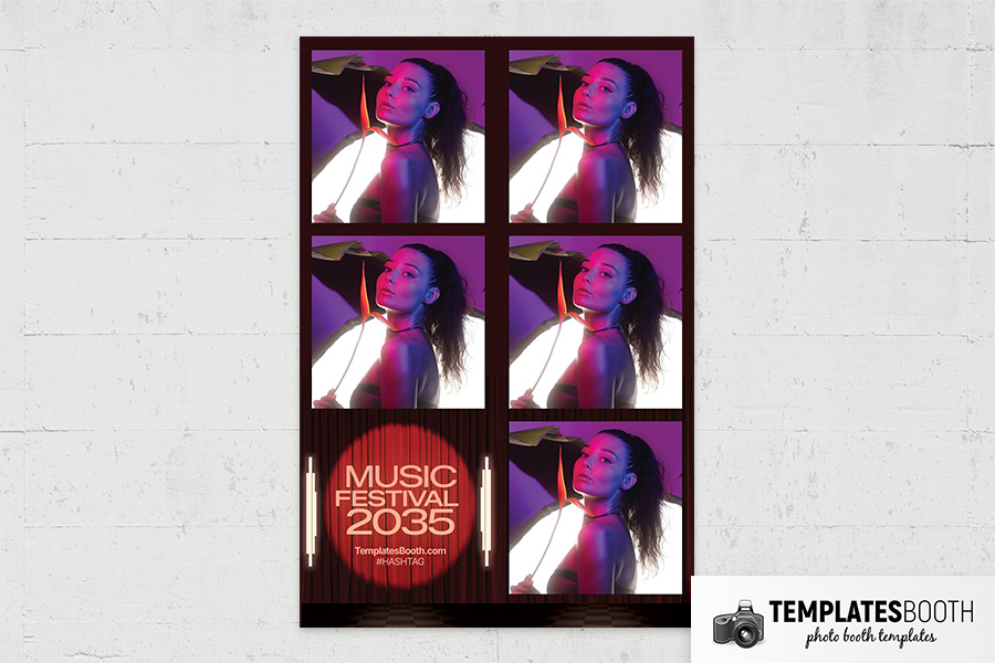Music Festival Photo Booth Template Preview