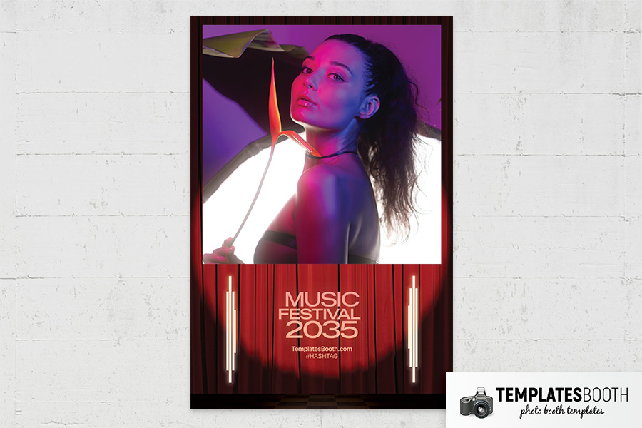 Music Festival Photo Booth Template Preview