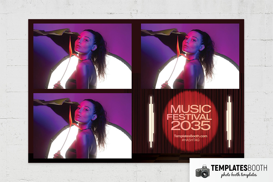 Music Festival Photo Booth Template Preview