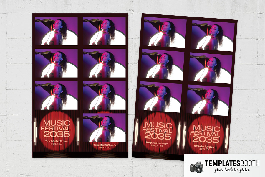 Music Festival Photo Booth Template Preview