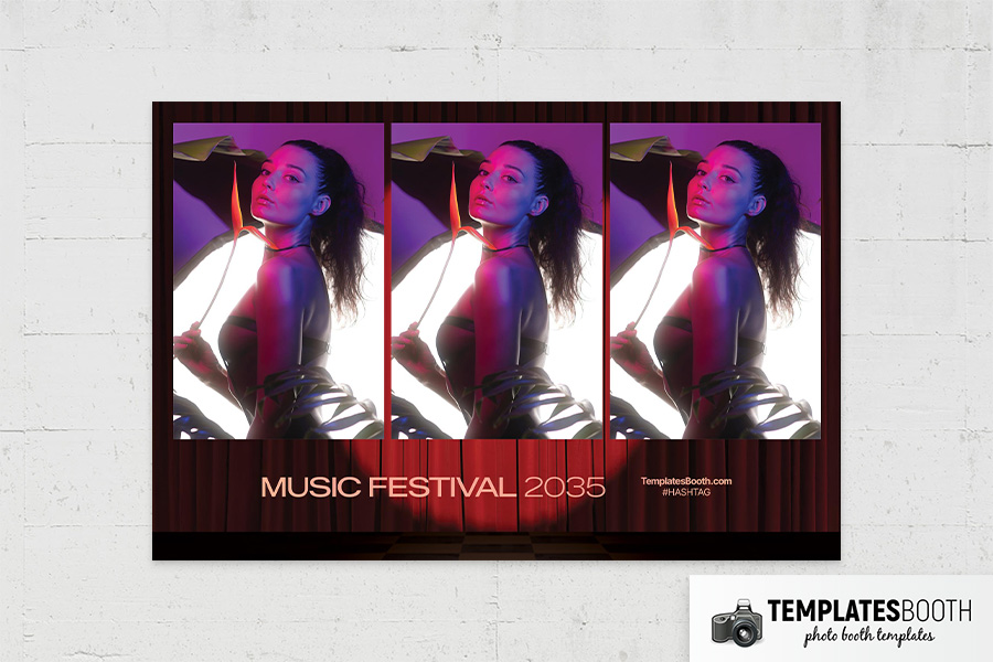 Music Festival Photo Booth Template Preview