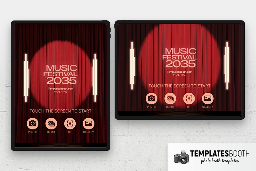 Music Festival Photo Booth Template Preview