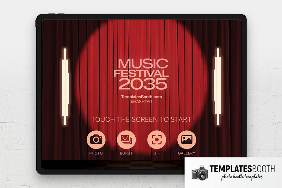 Music Festival Photo Booth Template Preview