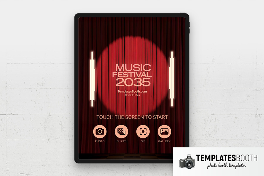 Music Festival Photo Booth Template Preview