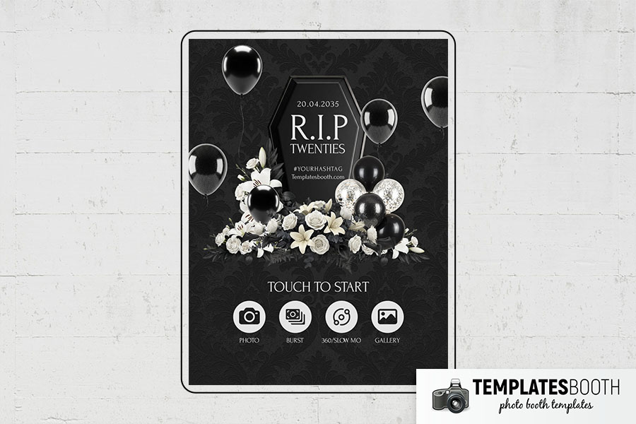 RIP Twenties Photo Booth Template Preview