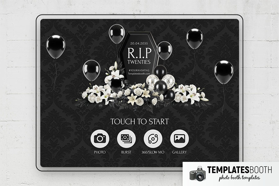RIP Twenties Photo Booth Template Preview