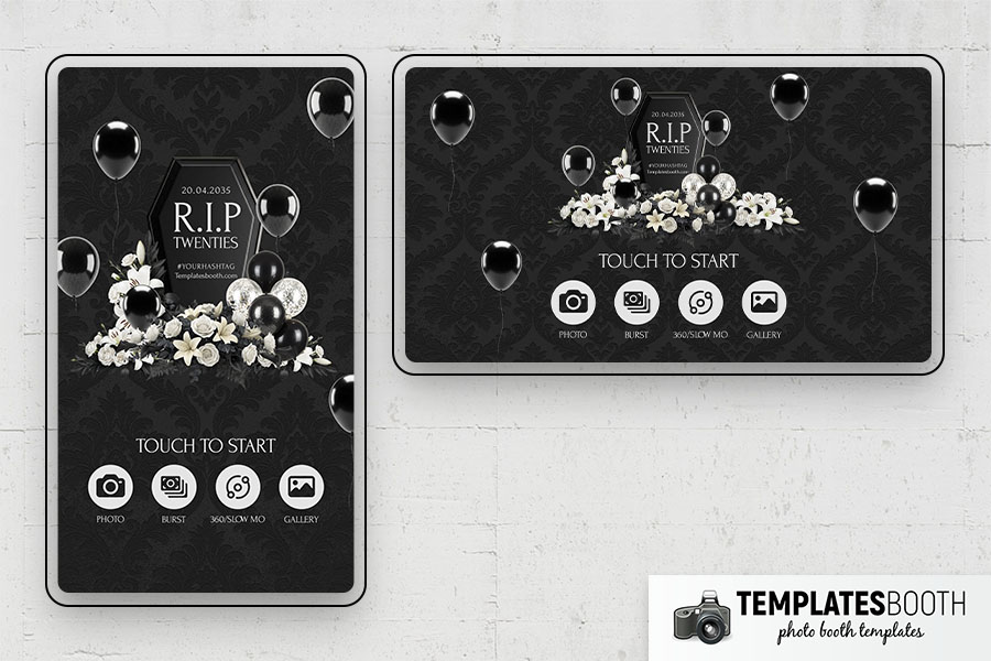 RIP Twenties Photo Booth Template Preview