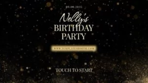 Black Gold Birthday Photo Booth Template – Welcome Screens