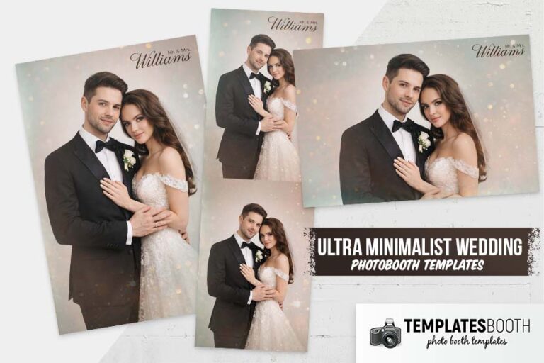 Ultra Minimalist Wedding Photo Booth Template