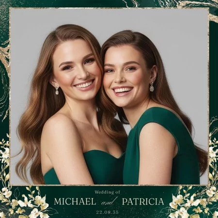 Emerald Wedding Photo Booth Template