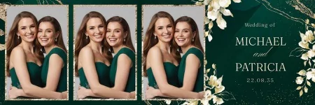 Emerald Wedding Photo Booth Template