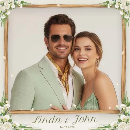Green Wedding Photo Booth Template