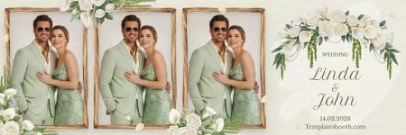 Green Wedding Photo Booth Template