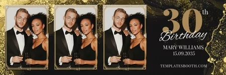 Black Gold Party Photo Booth Template