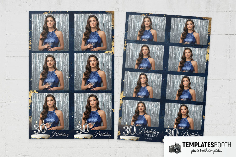 Birthday Party Photo Booth Template Preview