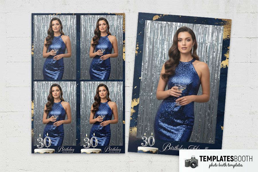 Birthday Party Photo Booth Template Preview