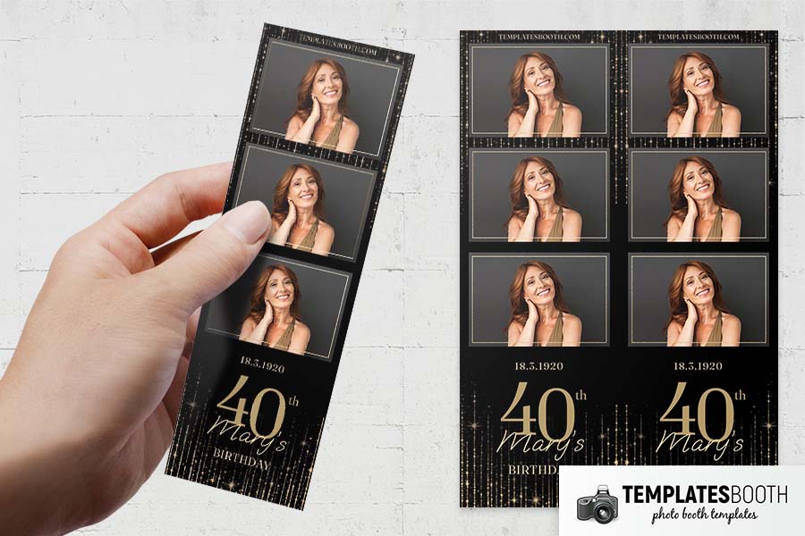 Birthday Party Photo Booth Template Preview