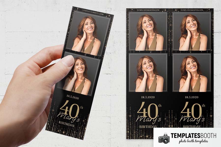 Birthday Party Photo Booth Template Preview