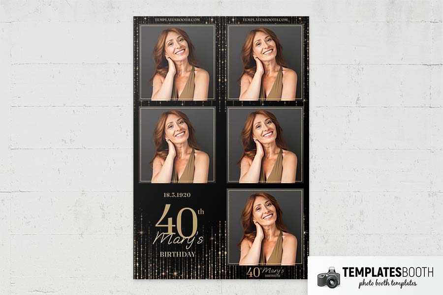 Birthday Party Photo Booth Template Preview