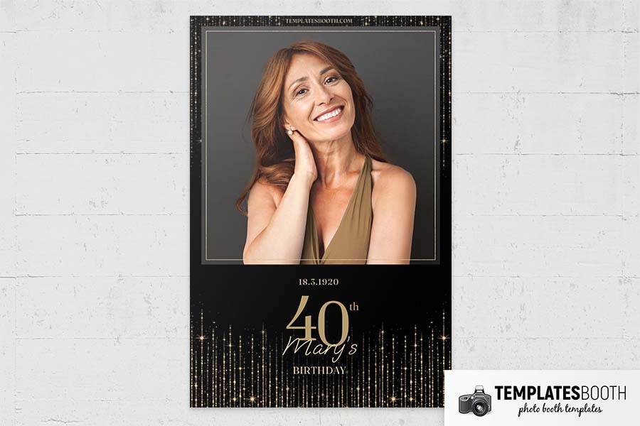 Birthday Party Photo Booth Template Preview