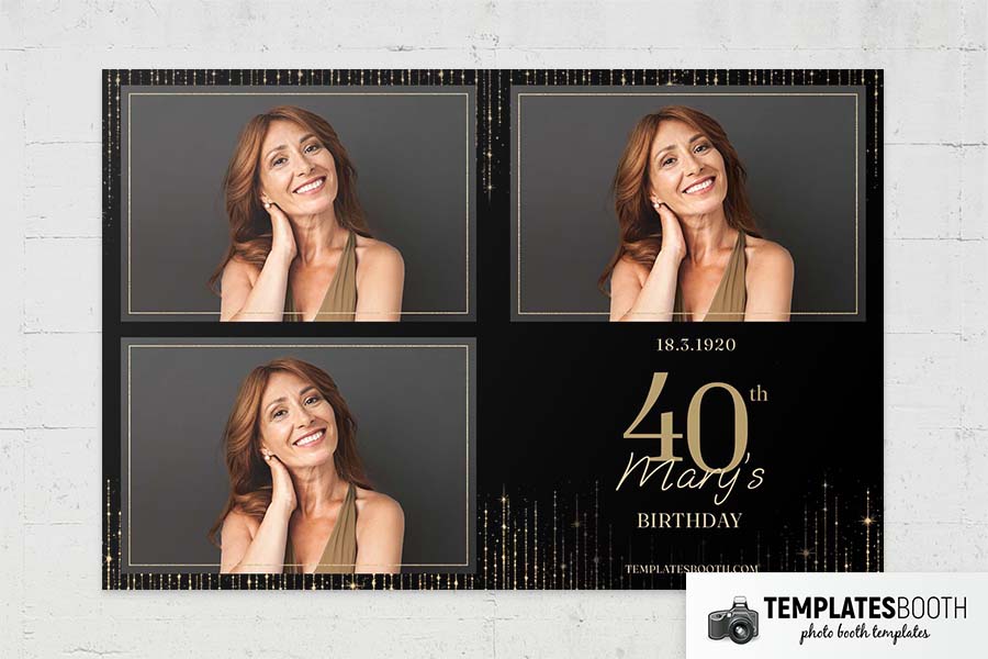 Birthday Party Photo Booth Template Preview