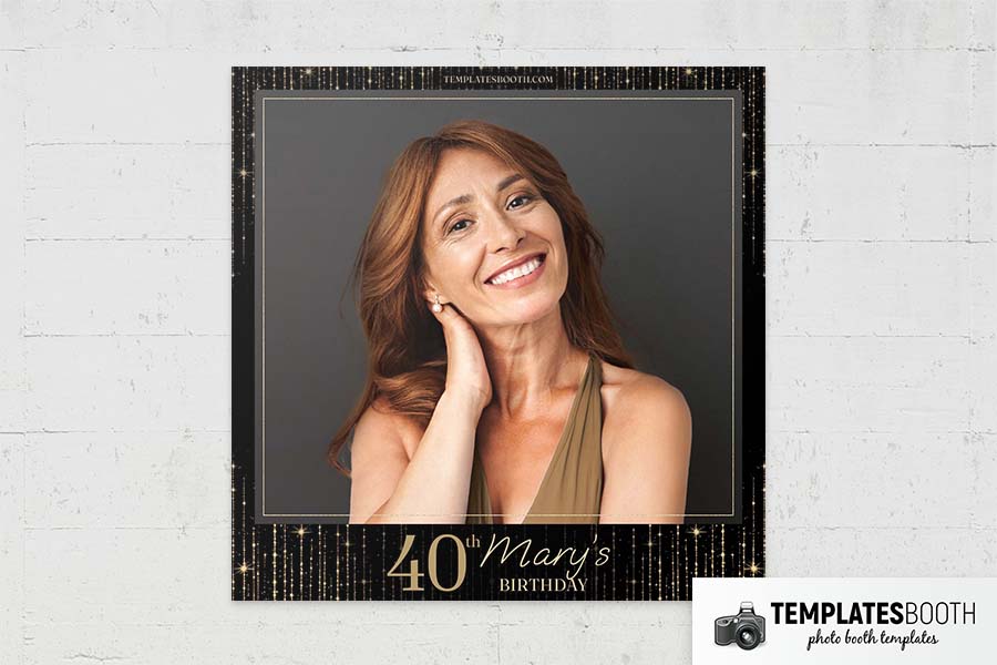 Birthday Party Photo Booth Template Preview